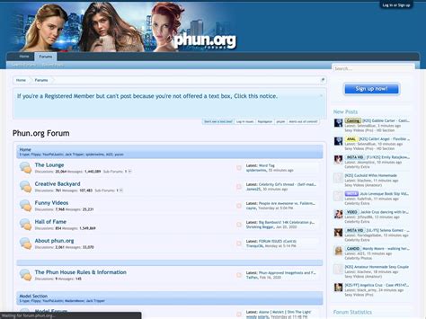 Aug 4, 2010 A new Forum, Social Media NSFW, has been created to form the new home for all pornographic social media content on phun. . Phun org cleb